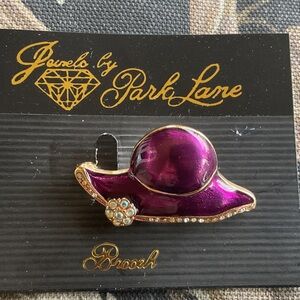 Park Lane Amethyst and Gold Brooch Vintage